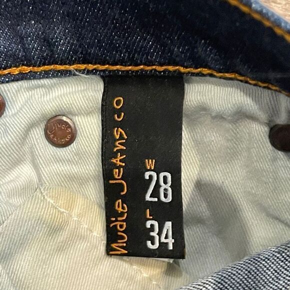 Nudie Jeans Co. Men's Lean Dean Dry 16 Dips Denim Jeans Skinny Blue Wash Size 28 - Picture 6 of 11